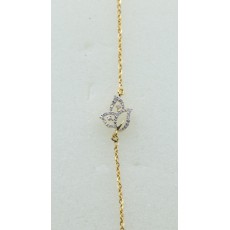 18K Gold Fancy Chain Diamond Bracelet 